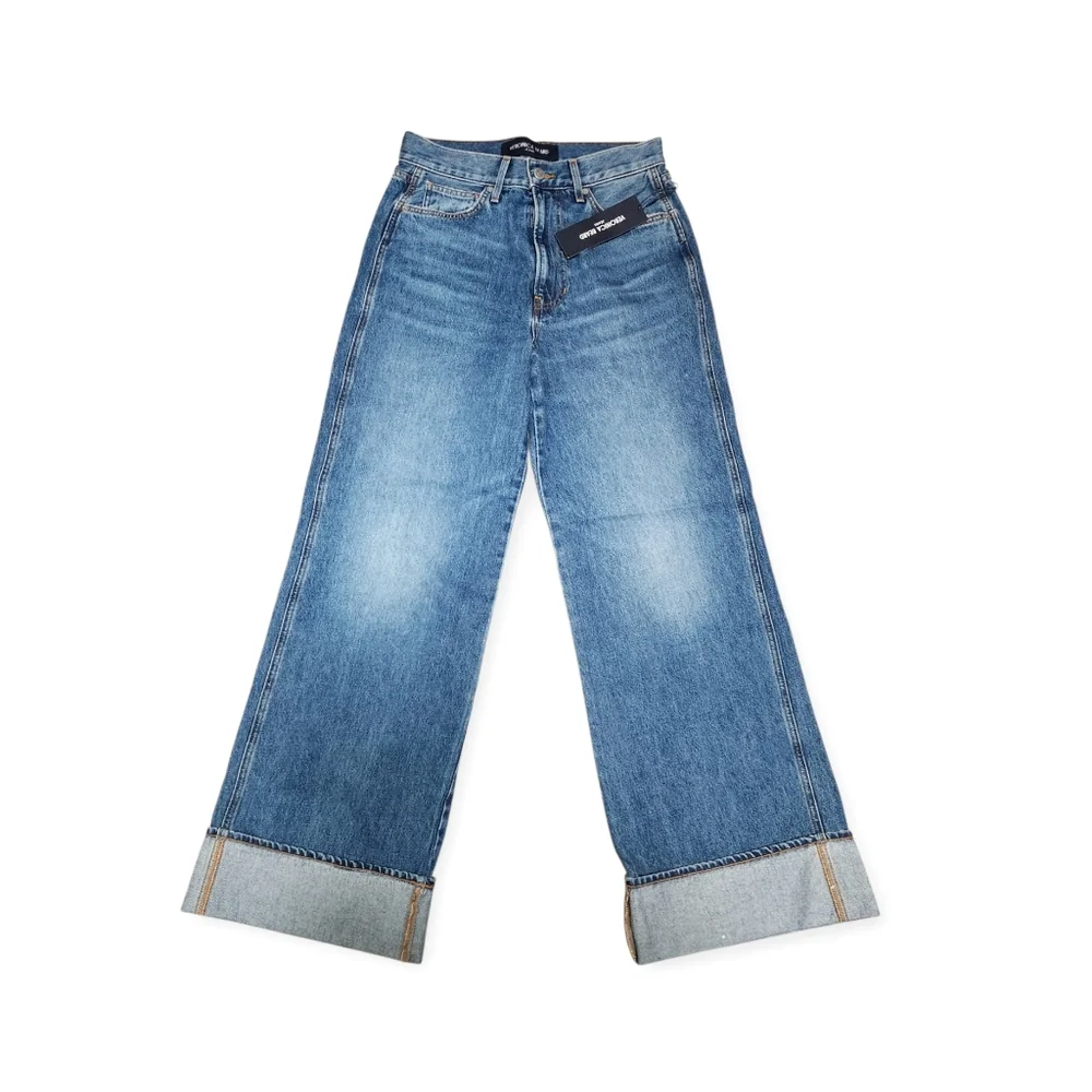 VERONICA BEARD New TAYLOR High Rise Wide Legs Blue Jeans In Rebel Stone Size 29 - Picture 7 of 15
